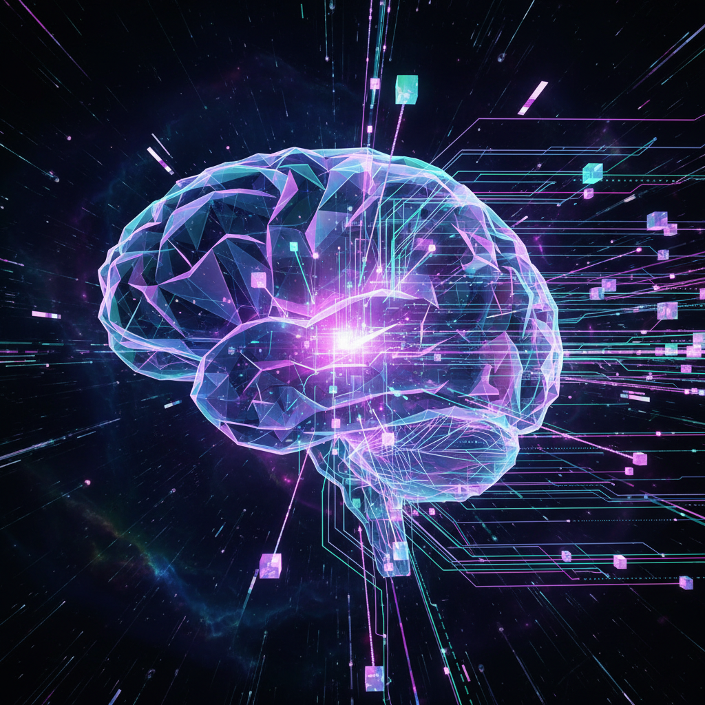 AI-powered workflow for generating faceless content ideas, visualizing data and creativity with futuristic digital elements. AI-powered workflow for generating faceless content ideas, visualizing data and creativity with futuristic digital elements.