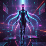 Futuristic AI avatar for anonymous creators, glowing with digital circuits, representing custom digital identity in 2026.