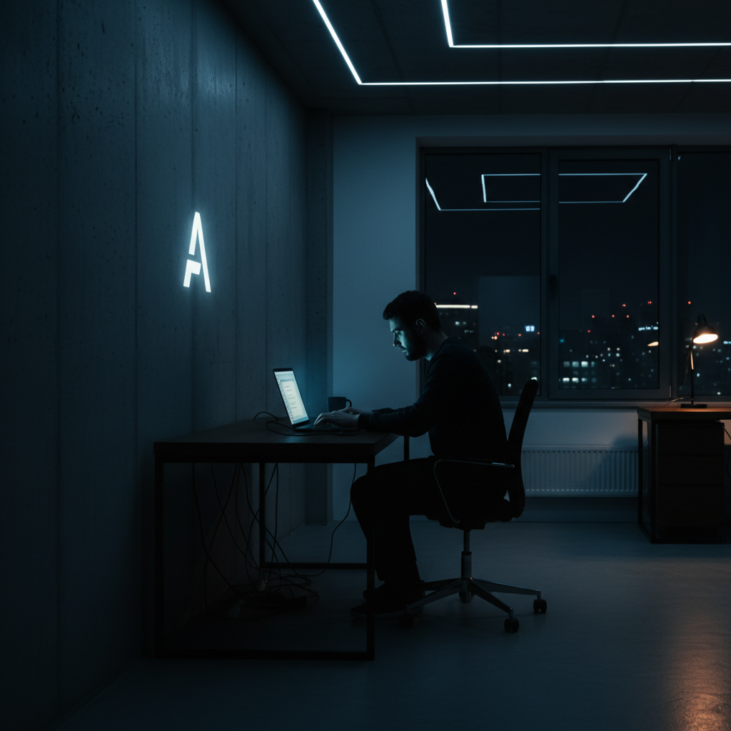 Person creating faceless content anonymously on a laptop, illustrating how to create faceless content without showing your face.