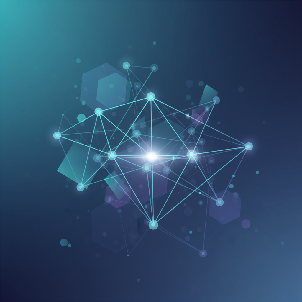 Top AI platforms for anonymous branding illustrated as abstract digital networks with glowing nodes and geometric shapes, representing future tech.