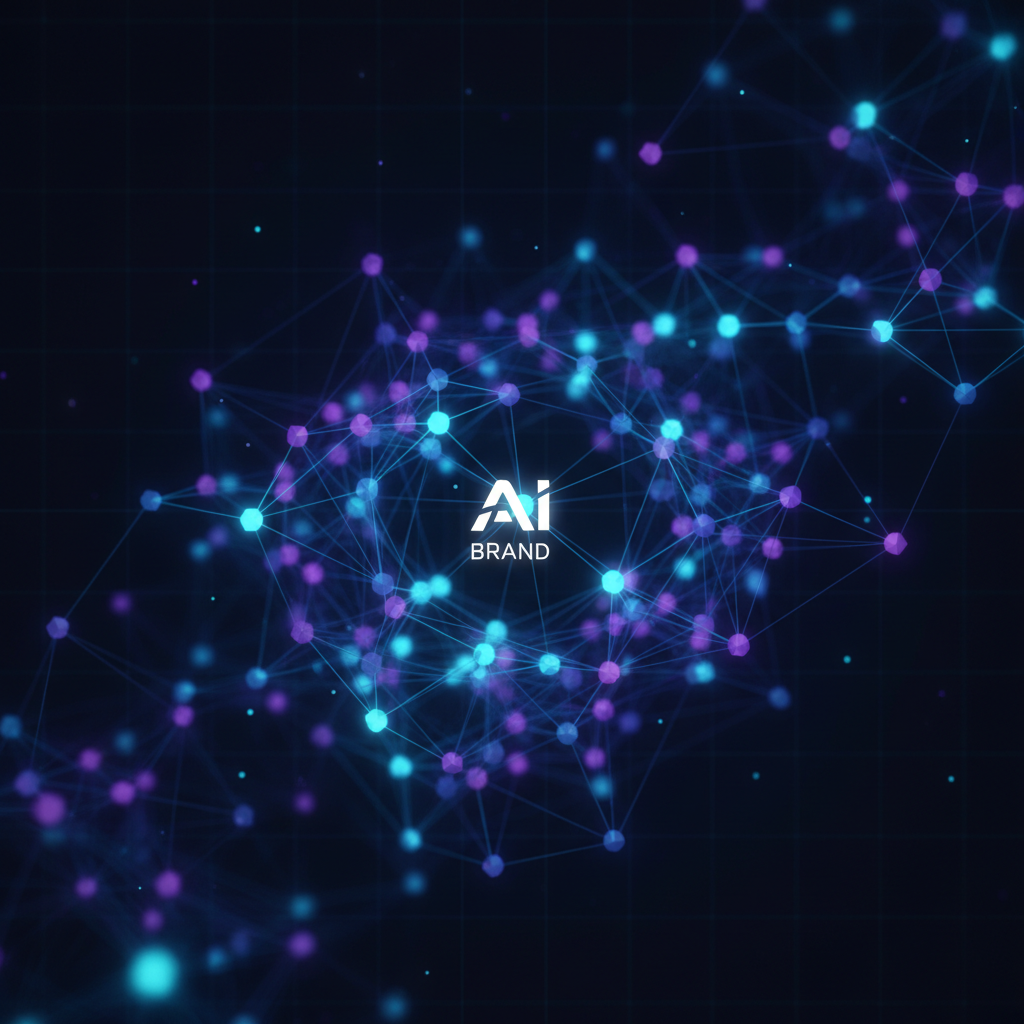 Top AI platforms for anonymous branding visualized as an abstract, interconnected digital network, representing consistent brand voice creation.