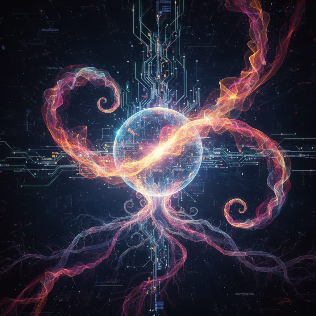 Visualizing how to make a faceless video with AI, featuring abstract digital art of AI circuits and data streams. Visualizing how to make a faceless video with AI, featuring abstract digital art of AI circuits and data streams.